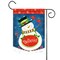 Toland Home Garden Blue and white "Believe!" Snowman Christmas Outdoor Rectangular Mini Garden Flag 18" x 12.5"